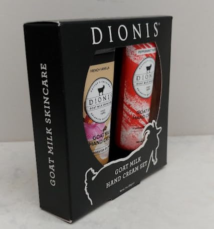 DionisFrench Vanilla & Peppermint TwistGoat Milk Hand Cream Set1 Oz X 2 TubesDermatologist TestedMade In Usa (Set Of One)