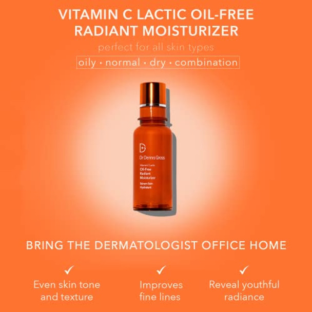 Dr Dennis Gross Vitamin C Lactic Oil-  Radiant Moisturizer: For DullnessUneven Tone & TextureFine Lines And Occasional Dryness1.7 Oz