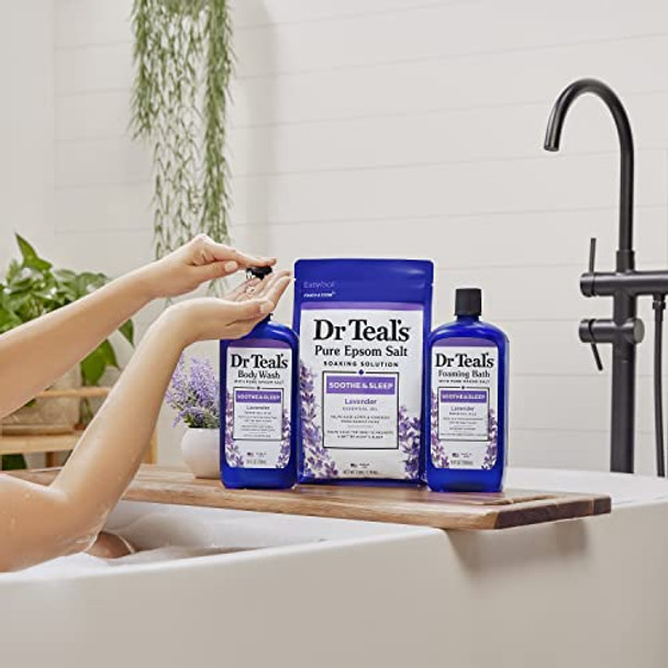 Dr Teal'S Body Wash With Pure Epsom SaltSoothe & Sleep With Lavender24 Fl Oz (Pack Of 4)