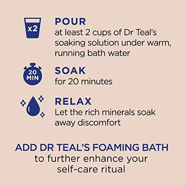 Dr Teal'S Epsom Magnesium Salt SoakShea Butter & Almond3 Lbs (Pack Of 4)
