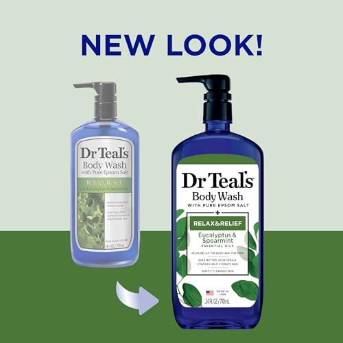Dr Teal'S Eucalyptus & Spearmint Body Wash (24 Fl OzPack Of 2) & Foaming Bath (34 Fl OzPack Of 2) Bundle