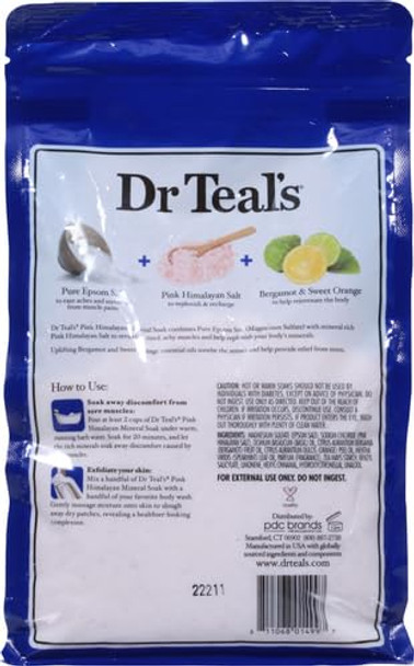 Dr Teal'S Salt Soak With Pure Epsom SaltRestore & Replenish With Pink Himalayan Mineral3 Lbs (Pack Of 2)