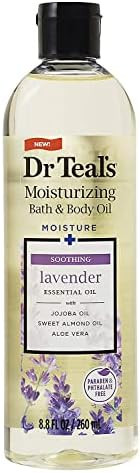 Dr. Teals Bath & Body Oil Variety   Set (2 Pack8.8Oz Ea.) - Soothing Lavender & Rejuvenating Eucalyptus & Spearmint - Essential Oils Hydrate Skin & Alleviates Daily Stress