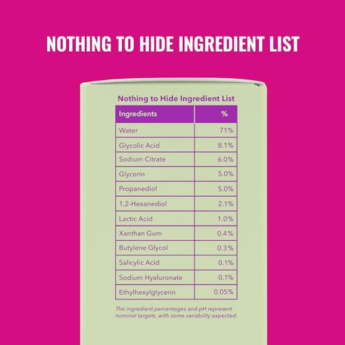 Good Molecules Overnight Exfoliating Treatment - Facial Exfoliant With Aha For Tone And Texture - Pore Minimizer  Skincare For Face With Salicylic Acid