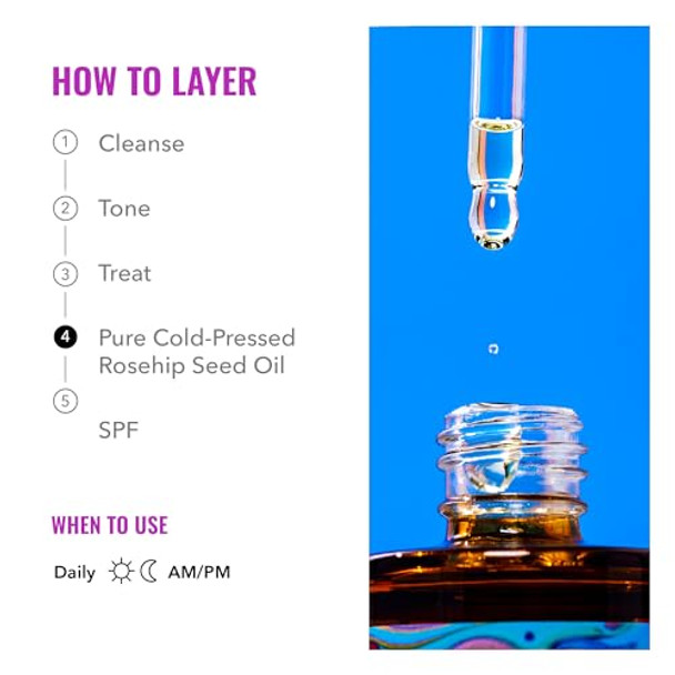 Good Molecules Pure Cold-Pressed Rosehip Seed Oil - Moisturizing  Anti-Aging Facial Oil To Plump  Balance  Hydrate - Natural Skincare For Face