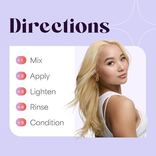 Hally Hair Bleach Kit Totally Clean Bleach - Hair Lightener Kit Includes Toning Cream Bleach & Developer & Conditioner