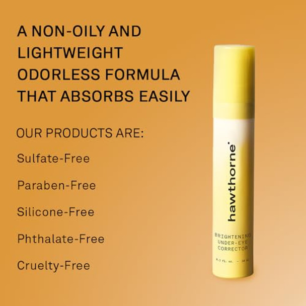 Hawthorne Men’S Brightening Eye Cream For Dark Circles. Under Eye Treatment For Men. Reduce Puffiness  Eye Bags  And Wrinkles With Natural Caffeine  Cucumber  Peptides  And Vitamin C. 0.3 Ounce