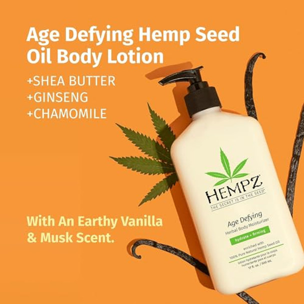 Hempz Body Lotion Age Defying - Shea Butter Daily Moisturizing Cream  Shea Butter Hand And Body Moisturizer - Hemp Lotion - Skin Care Products  Hemp Seed Oil - Mini  2.25 Oz. Hempz Body Lotion Age Defying - Shea Butter Daily Moisturizing Cream  Shea Butter Hand And Body Moisturizer - Hemp Lotion - Skin Care Products  Hemp Seed Oil - Mini  2.25 Oz.