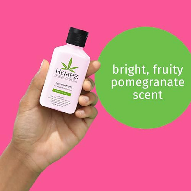 Hempz Pomegranate Herbal Body Moisturizer 2.25 Oz - Paraben-   Anti-Aging  Hydrating Cream For All Skin Types
