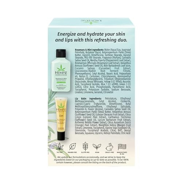 Hempz Herbal Bliss Kit  Mini Lotion And Lip Balm Kit  Travel Essentials
