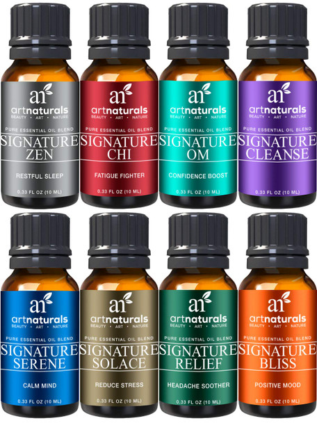ArtNaturals Therapeutic Grade Top 8 Essential Oils Set 2016 Edition Kit , 10 ml Each
