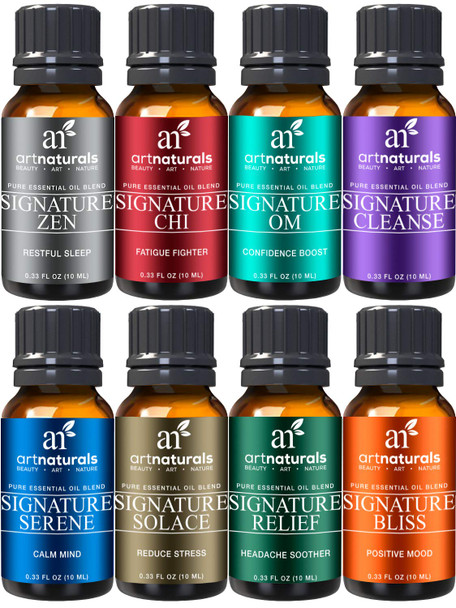 ArtNaturals Therapeutic Grade Top 8 Essential Oils Set 2016 Edition Kit , 10 ml Each