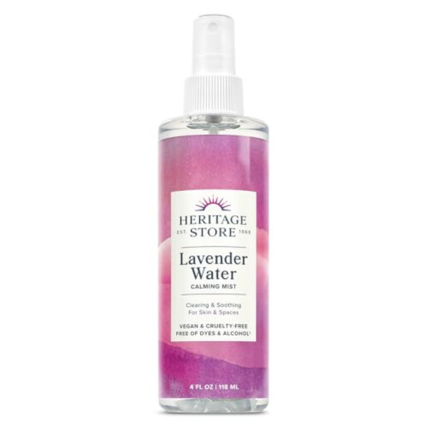 Heritage Store Lavender Water Mist  Face And Body Spray  Pillow Spray  Room Spray  Calms 4Oz