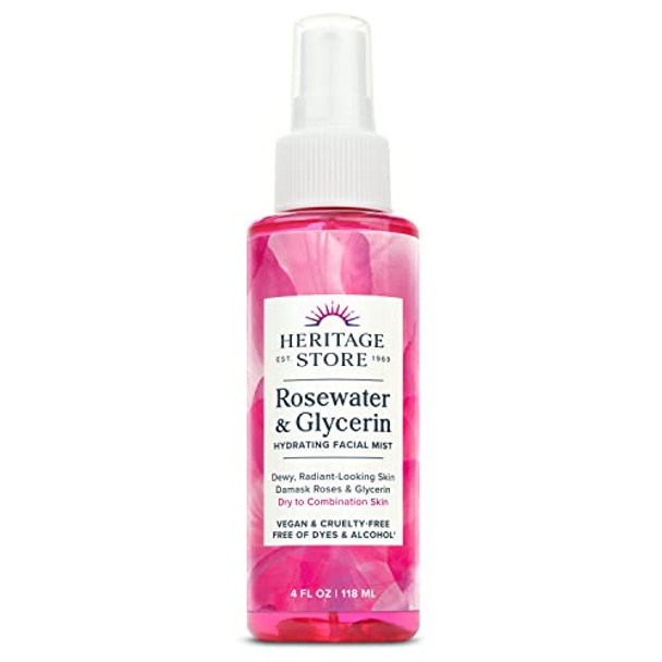 Heritage Products Rosewater & Glycerin  4-Ounces (Pack Of 6)