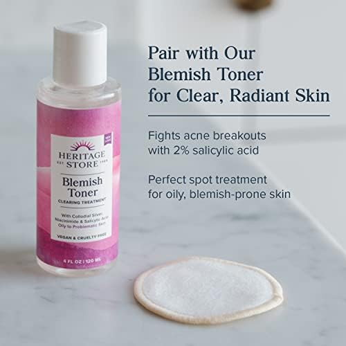 Heritage Store Rosewater & Vinegar - Exfoliating Toner With Apple Cider Vinegar - Oily To Combination Skin - Refreshing Facial Mist Cleans  Refines Pores And Clarifies Skin Hypoallergenic  Vegan  8Oz