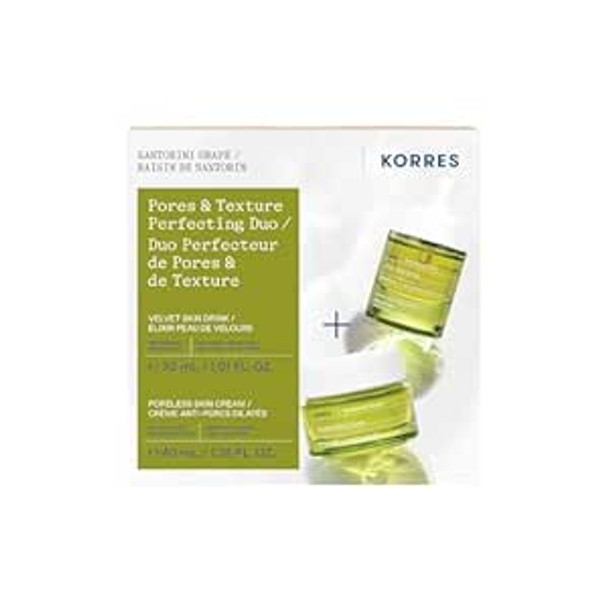 Korres   Santorini Grape Duo Regimen Set   Velvet Skin Drink Face Oil & Skin Cream