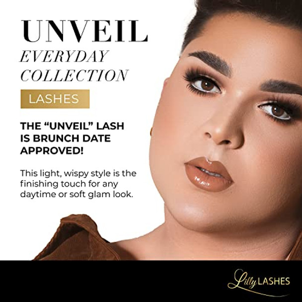 Lilly Lashes Everyday Unveil Natural Lashes Faux Mink Natural Eyelashes False Eyelashes Everyday Use Individual Lashes Reusable Up To 20X No Lash Glue Included (13Mm)