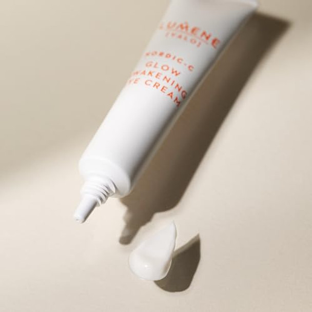 Lumene Nordic-C [Valo] Eye Cream - Energizing Under Eye Cream For Dark Circles Puffiness & Wrinkles - Radiance Boosting Formula Enriched With Vitamin C & Hyaluronic Acid (0.5 Oz)