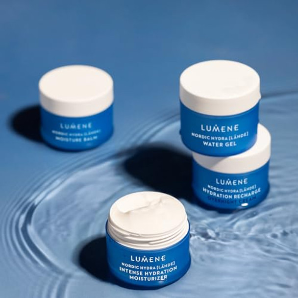 Lumene Nordic Hydra [Lahde] Hydration Recharge Overnight Cream - Lightweight Hydrating Face Cream With Hyaluronic Acid Arctic Water + Nordic Birch Sap - Reinforces Natural Moisture Barrier (1.7 Oz)