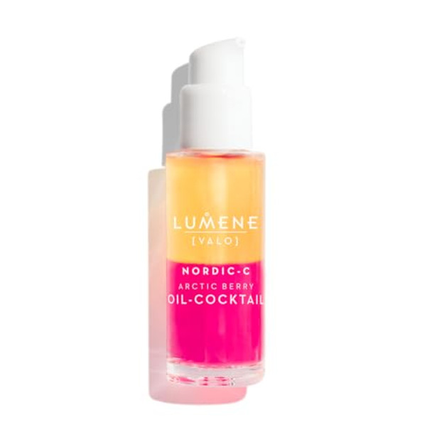 Lumene Nordic-C [Valo] Arctic Berry Face Oil - Antioxidant-Rich Hydrating Serum With Vitamin C Vitamin E & Hyaluronic Acid - Replenishes And Plumps Dry Skin - Vegan Skin Care (30 Ml)