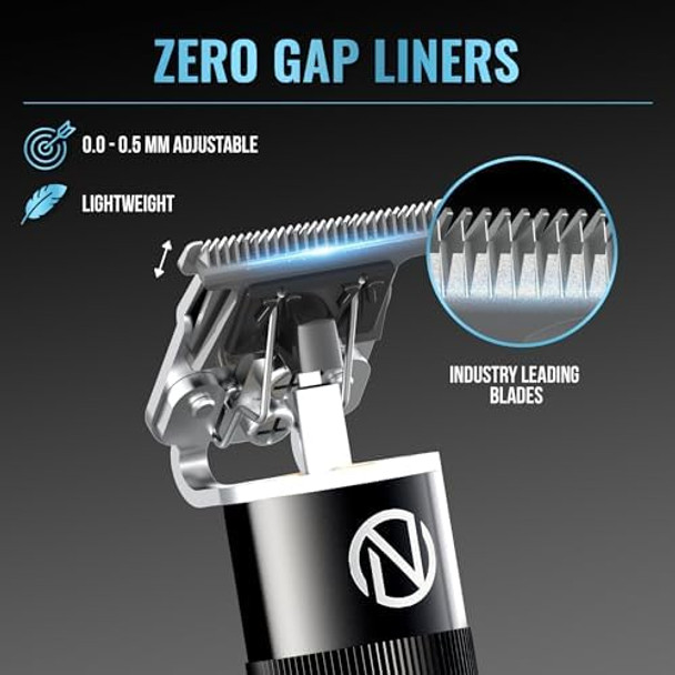 Novah Professional Hair Clippers For Men Professional Barber Clippers And Trimmer Set Mens Cordless Clippers Fade Haircut Kit Electric Hair Cut Machines