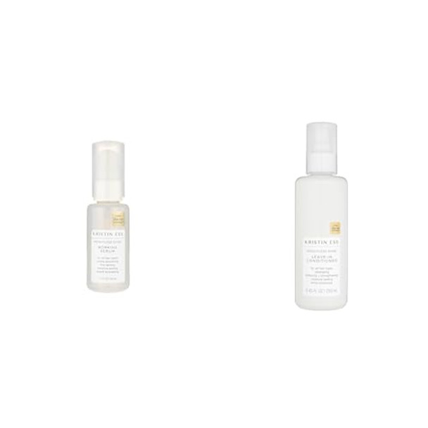 Kristin Ess Hair Serum For Dry Damaged Hair 1.7 Oz + Leave In Conditioner Spray For Curly Straight & Dry Damaged Hair 8.45 Oz