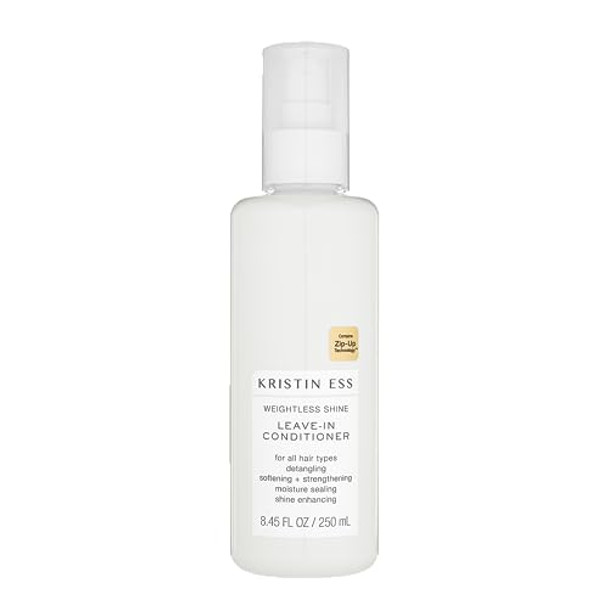 Kristin Ess Hair Serum For Dry Damaged Hair 1.7 Oz + Leave In Conditioner Spray For Curly Straight & Dry Damaged Hair 8.45 Oz