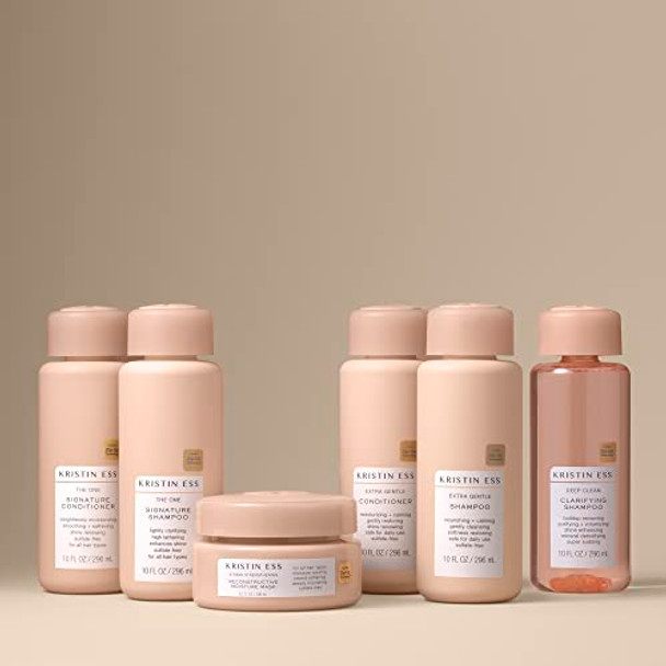 Kristin Ess Deep Conditioner Mask + Blow Dry Mist Heat Protectant Spray For Dry Damaged Hair - Deep Conditioning Moisture Repair Treatment + Anti Frizz Heat Protection