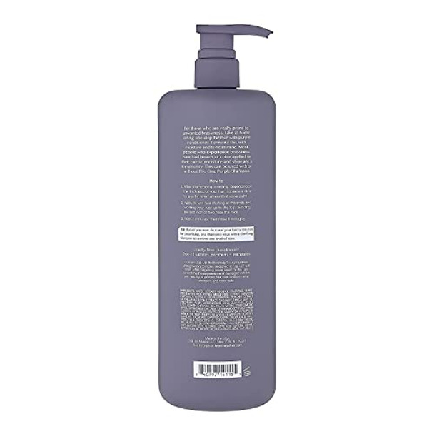 Kristin Ess Hair The One Purple Conditioner - Toning For Blonde Hair Neutralizes Brass + Yellow Tones Moisturizing Conditioner Keratin Safe 33.8 Fl Oz (Pack Of 2)