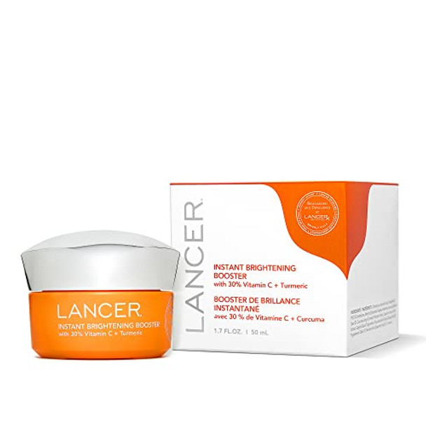 Lancer Skincare Instant Brightening Booster With 30% Vitamin C And Turmeric Exfoliating Anti-Aging Night Cream 1.7 Fluid Ounces