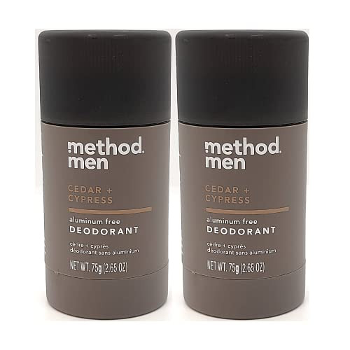 Method Men Aluminum   Deodorant Cedar & Cypress 2.65 Oz. (2 Pack)