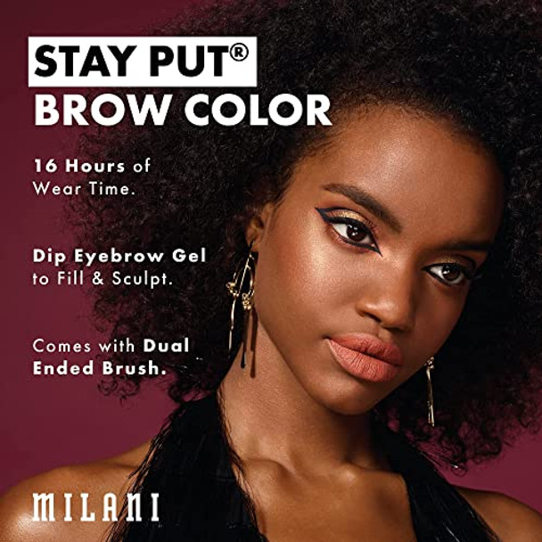 Milani Stay Put Brow Color (Natural Taupe) And Stay Put Matte Liquid Eyeliner