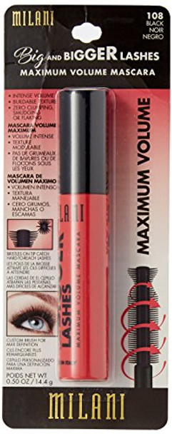 Milani Big And Bigger Lashes Mascara Black 0.50 Ounce