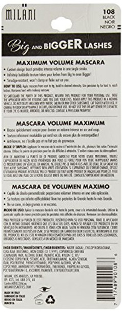Milani Big And Bigger Lashes Mascara Black 0.50 Ounce