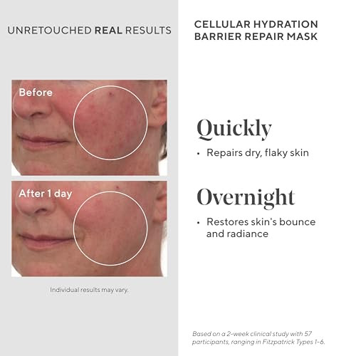 Murad Cellular Hydration Barrier Repair Mask - Hydrating Face Mask Formulated With Bilberry Omegas Hibiscus Extract And Canadian Willowherb Visibly Repairs Dry Red And Rough Skin - 2.7 Fl Oz