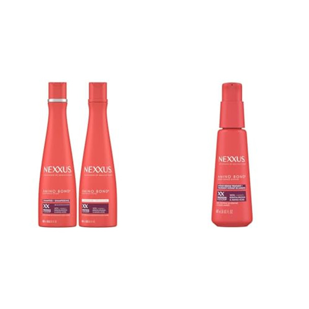 Nexxus Bond Repair Shampoo & Conditioner Bundle Amino Bond 2 Pack For All Types Of Damaged Hair With Keratin Protein And Amino Acids 13.5 Oz