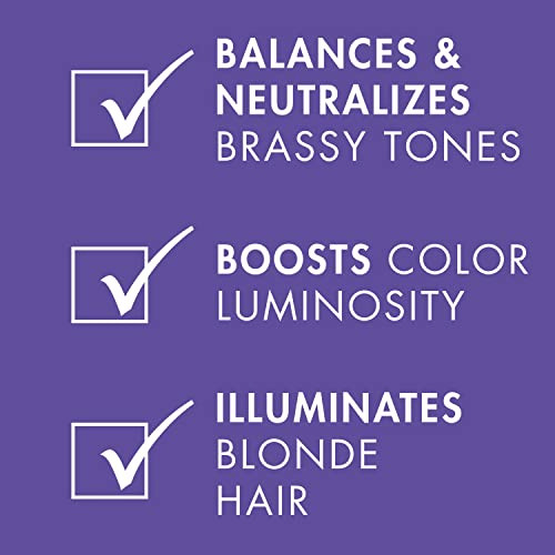 Nexxus Blonde Assure Purple Shampoo & Conditioner Color Assure 2 Pack Blonde Bleached & Silver Hair Color Shampoo & Conditioner With Keratin Protein & Violet Pigment 8.5 Fl Oz