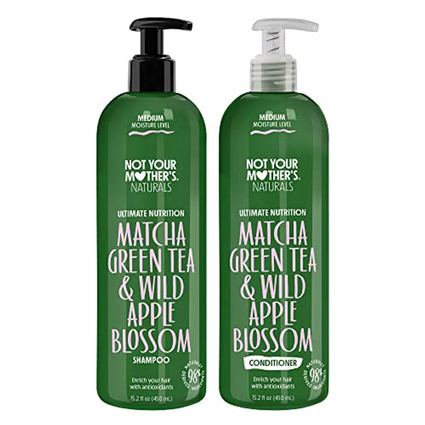 Not Your Mother'S Naturals Essential Nourish Shampoo & Conditioner Set - 15.2 Fl Oz - Sulfate-  Hair Products - Matcha Green Tea & Apple Blossom