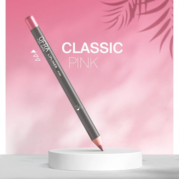 Ofra Pink Lipliner Pencil - High-Pigment Long-Lasting Creamy Formula - 0.04Oz
