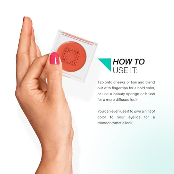 Ofra Cheek And Lip Cream - Sundown - Burnt Fire Orange Blush - 2-In-1 Makeup Cream Blush And Lip Color - Lightweight Buildable And Blendable Formula - 4G