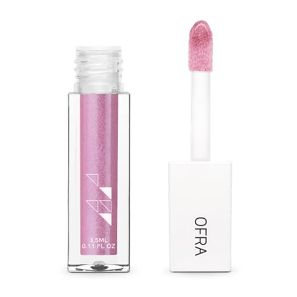 Ofra Orchid Lip Gloss - Non Sticky Ultra-Glossy Long Lasting Hydrating High-Glossy Sheer Cool Undertone 1.1Oz