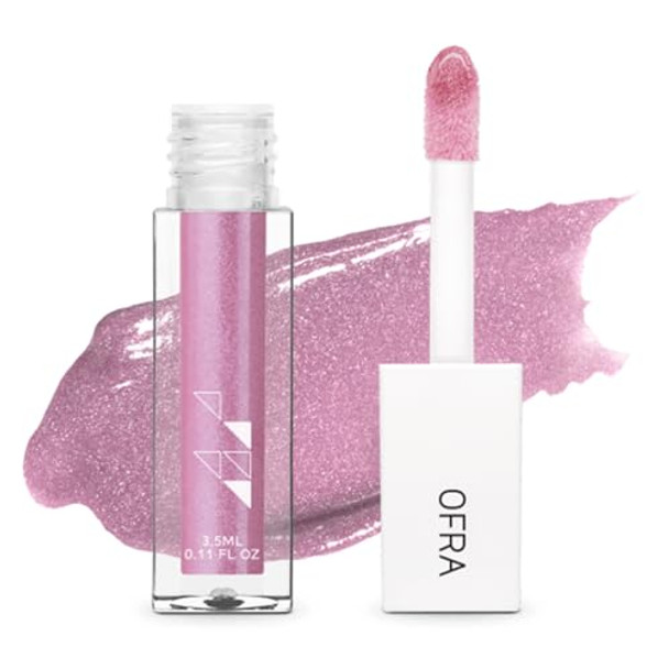 Ofra Orchid Lip Gloss - Non Sticky Ultra-Glossy Long Lasting Hydrating High-Glossy Sheer Cool Undertone 1.1Oz