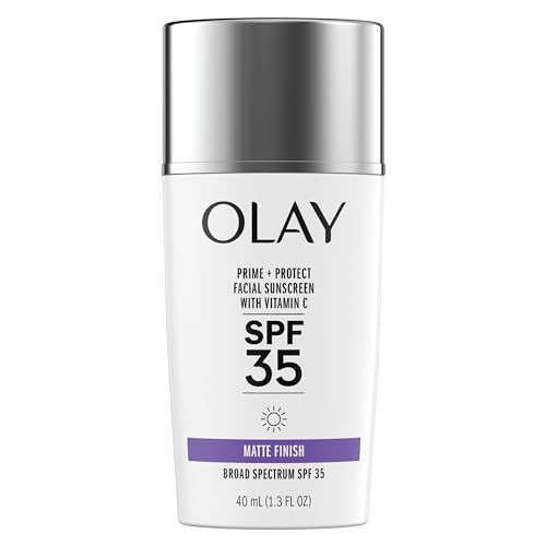 Olay Prime & Protect Spf 35 Face Sunscreen 40 Ml (1.3 Fl Oz) Matte Finish Spf Makeup Primer And Lightweight Sunscreen For All Skin Types