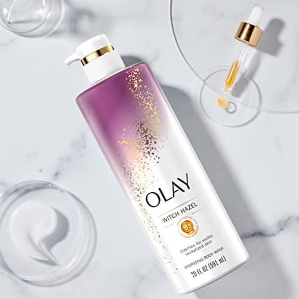 Olay Moisturizing Body Wash For Women With Witch Hazel And Vitamin B3 20 Fl Oz (Pack Of 4)