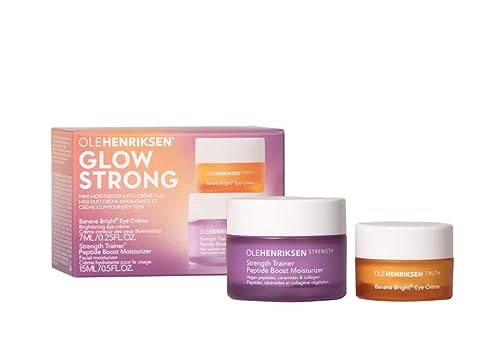 Olehenriksen Hunt For Hydration Mini Moisturizer & Eye Cream Duo Holiday   Set:: Banana Bright+ Eye Crème And Strength Trainer Peptide Boost Moisturizer