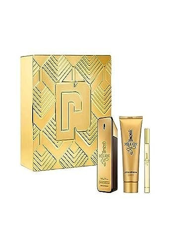 Paco Rabanne One Million 3-Piece Set For Men (3.4 Oz Eau De Toilette Spray + 3.4 Oz Shower Gel + 0.33 Oz Travel Spray)