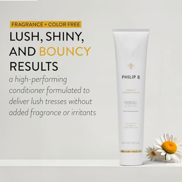 Philip B Gentle Conditioner 6 Fl. Oz. (178 Ml) - Fragrance   Conditioner With Shea Butter And Vitamin B5 To Add Shine And Bounce To Hair