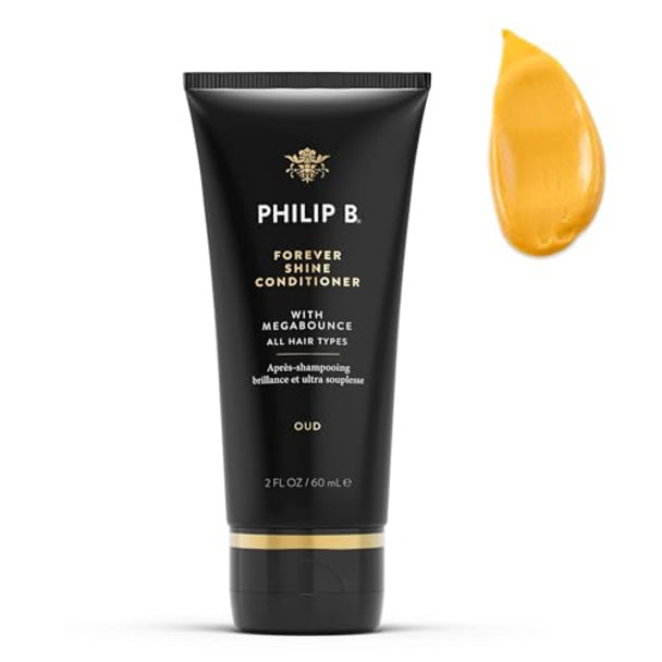 Philip B. Forever Shine Shampoo And Conditioner 2 Oz Each + Mega Curl Enhancer 2Oz - Shampoo And Conditioner Set With Notes Of Pure Oud
