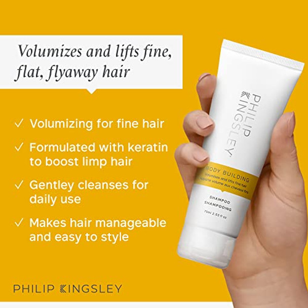 Philip Kingsley   Body Building Volumizing Collection   Includes Shampoo Conditioner Root Boosting Volumizer Spray And Hair Plumping Volume Cream   Lifts Fine Limp Flat Flyaway Hair   Set Of 4