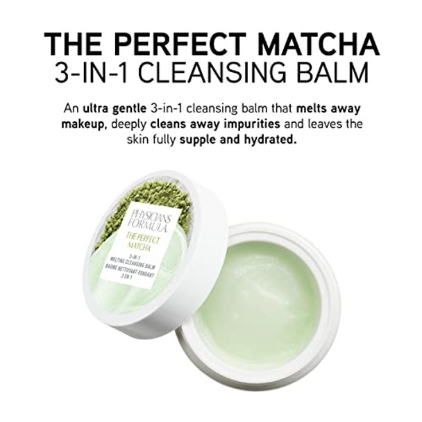 Physicians Formula Face Cleansing Balm The Perfect Matcha 3-In-1 Makeup Remover For Eye Lip Or Face Deeply Cleanses Pores And Removes Impurities Ultra Nourishing Soothing Treatment Physicians Formula Face Cleansing Balm The Perfect Matcha 3-In-1 Makeup Remover For Eye Lip Or Face Deeply Cleanses Pores And Removes Impurities Ultra Nourishing Soothing Treatment
